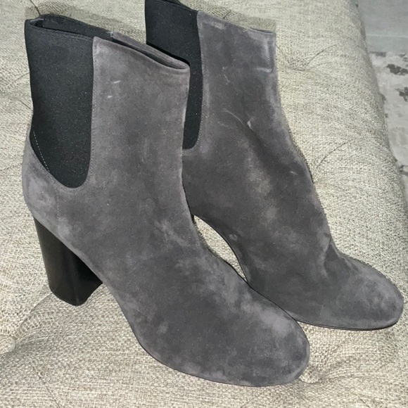 Rag & Bone Gray Suede Women's Ankle Boots - Picture 1 of 3